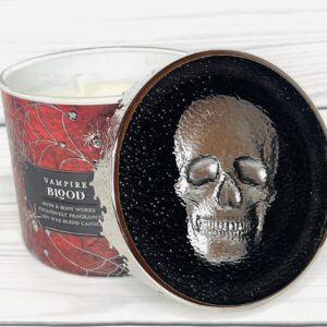 Bath and Body Works Vampire Blood with Skull Lid 3-Wick Candle