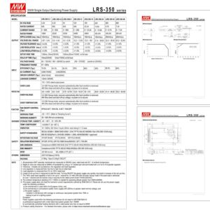 DrapeMania LRS-350-3.3 198W 3.3V 60A Industrial Power Supply, 90-264VAC Wide Input, 79.5% Efficiency, <0.75W No-Load Power Consumption, UL/CE/TUV Certified, Reliable for Automation & Instrumentation