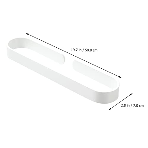 Garneck Wall Mounted Towel Rack Towel Holder Rack Bath Towel Bar Bathroom Mounted Towel Mount Clothing Mounted Towel Mounted Hooks Cabinet Hooks White Aluminum Alloy