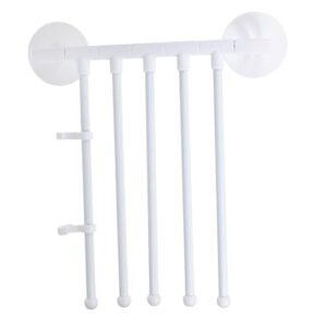 stobaza 1 set bathroom towel rack towel bar drying rack swivel towel rack coat hangers towels towel hanging holder towel hanger wall shelf toilet tissue rack bath towel rack white rubber