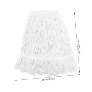 ABOOFAN Mop Replacement Head Floor Cleaning Mop Head Wet Mop Head Refill Reusable Mop Pad Industrial Mop Head Floor Sweeper Cleaning Mop Replacement Dust Wet Mop Head Cotton Thread White