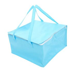 okumeyr insulation food warmer hand for man lunch for men reusable grocery carrier women tote handbags pizza carrier insulated insulated lunch blue aluminum