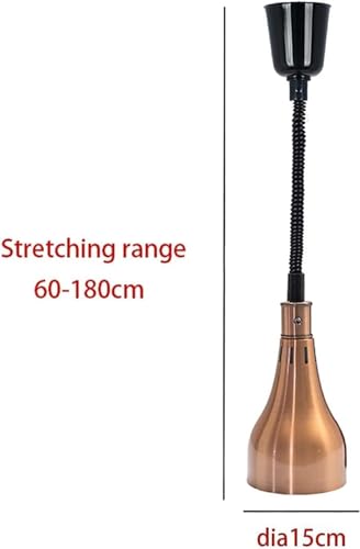 Food Heating Lamp Food Warming Lamp Heat Lamp for Food, Food Warmer Lamp Hanging Telescopic Heating Lamps for Buffet Kitchen Restaurant Adjustable Height,