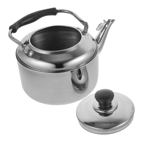 PAMINGONO Stainless Steel Kettle Tea Kettle Stainless Electric Tea Serving Pot Water Boiling Pot Stove Safe Insulated Teapot Espresso Machines for Home Coffee Espresso Maker Teakettle Silver