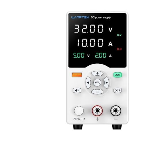 DC Power Supply, 30V 10A Benchtop Power Supply with Precise Voltage and Current Setting Buttons, with USB Quick Charge Display(GC3010B,220V AU Plug)