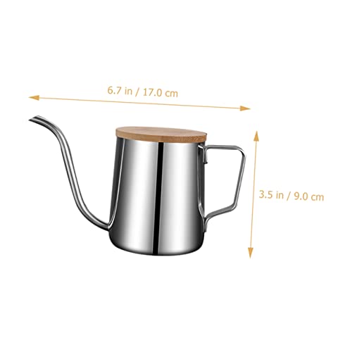 OKUMEYR Coffee Pot Teakettle for Stovetop Espresso Machine Loose Leaf Tea Steeper Pot Stovetop Espresso Gooseneck Kettle Stove Kettle Kettle Drip Kettle Silver Stainless Steel