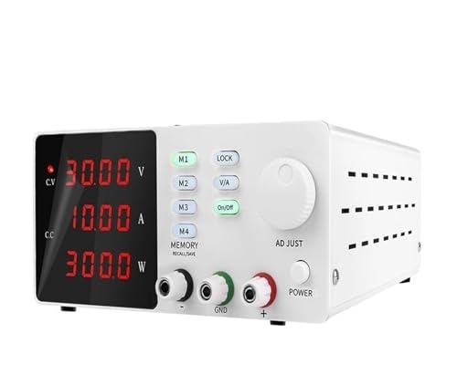 DC Programmable Power Supply Adjustable 30V 10A Voltage Stabilizer Regulator 60V 5A 120V 3A 200V Output Switch Button(SPPS-S305 White,220V)