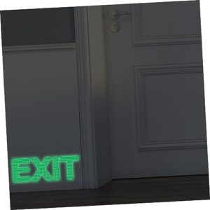 SOESFOUFU Exit Sign Sticker Luminous Exit Sign Emergency Door Exit Sign Exit Sticker Noctilucence Exit Sign Safety Exit Sign Wall Sticker Exit Wall Decal Exit Decal Exit Wall Sticker Green