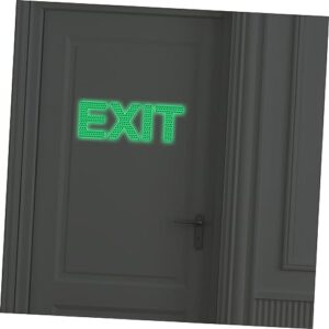 SOESFOUFU Exit Sign Sticker Luminous Exit Sign Emergency Door Exit Sign Exit Sticker Noctilucence Exit Sign Safety Exit Sign Wall Sticker Exit Wall Decal Exit Decal Exit Wall Sticker Green