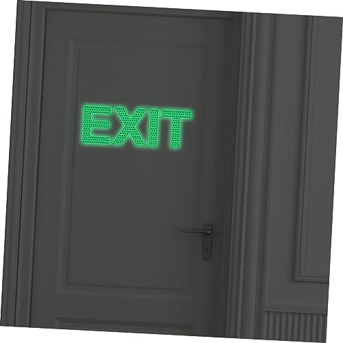 SOESFOUFU Exit Sign Sticker Luminous Exit Sign Emergency Door Exit Sign Exit Sticker Noctilucence Exit Sign Safety Exit Sign Wall Sticker Exit Wall Decal Exit Decal Exit Wall Sticker Green