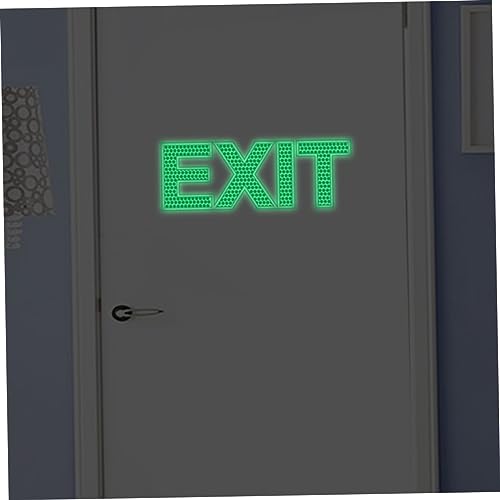 SOESFOUFU Exit Sign Sticker Luminous Exit Sign Emergency Door Exit Sign Exit Sticker Noctilucence Exit Sign Safety Exit Sign Wall Sticker Exit Wall Decal Exit Decal Exit Wall Sticker Green