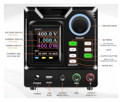 Programmable DC Switching Power Supply 1000V 1A 400V 600V 800V 500W 1000W Bench Power Supply(800V 1A-RS232,110V)