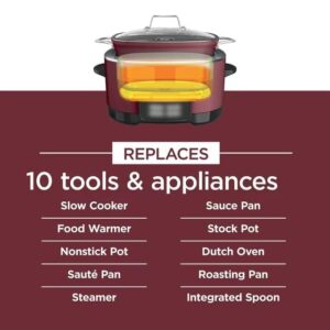 Ninja Foodi 8.5qt Multi-Cooker, 6-in-1 Versatile Cooking, Sear, Saute, Slow Cook, Steam, Bake, Braise, Triple Fusion Heat Technology, Oven Safe, Nonstick Pot, 500°F Maximum Temperature (Cherry Tartte)