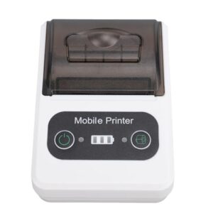 80mm thermal receipt printer with built in, portable thermal ticket printer, printer for direct labels with toothed blade, fast print speed, no ink need (black white)