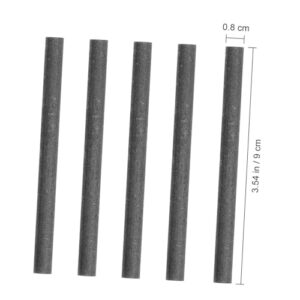 BUGUUYO 10pcs Electrode Bar Carbon Fiber Rod Carbon Rods Electrode Rod Tube Graphite Rods Electrode Graphite Stir Rod Electrode Tube Bar Carbon Fiber Tubes Electrode Cylinder Arc Rod Black