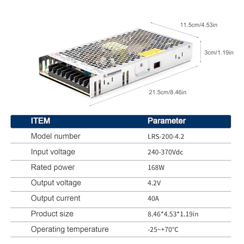 LRS-200-4.2 4.2V 40A 168W Industrial Power Supply, 90% High Efficiency, for Automation Machinery and Electrical Equipment