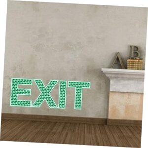 Hohopeti Exit Decal Exit Wall Decal Exit Photoluminescent Signs Stickers Safety Exit Sign Wall Sticker Exit Wall Sticker Exit Luminous Sticker Noctilucence Exit Sign Exit Sticker Green