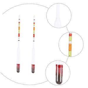 Zerodeko 2pcs Three Range Sugar Meter Wine Beer Hydrometers Beer Scales Wine Scales Measure Gauges Hydrometer Test Tool Alcohols Hydrometer Wine Hydrometer Measure Measurements Guages Glass