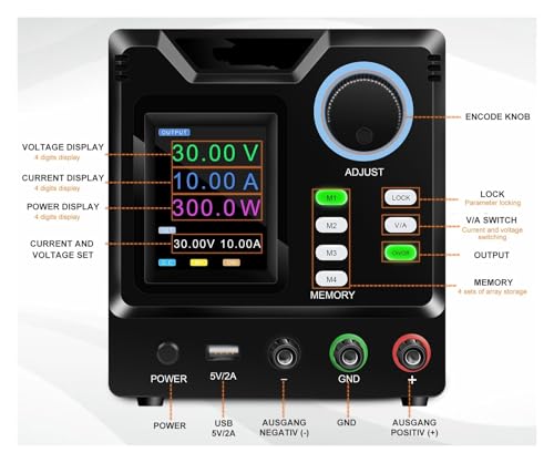 Adjustable DC Voltage Regulator Power Supply 30V 10A 60V 5A Switch 220V 110V RS232 Interface(30V5A 232port,220V)