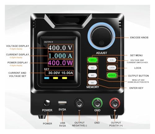 DC Power Supply 400V 1A 200V 300V Power Banks Output Switch Circuit Board Power On Test(400V1A 400W,110V)