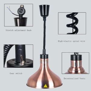 Food Heating Lamp Food Warming Lamp Food Heat Lamp Retractable Food Warmer Lamp Food Heating Hang Light Commercial Hotel Kitchen Restaurant Supplies,