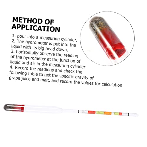 Zerodeko 2pcs Three Range Sugar Meter Wine Beer Hydrometers Beer Scales Wine Scales Measure Gauges Hydrometer Test Tool Alcohols Hydrometer Wine Hydrometer Measure Measurements Guages Glass