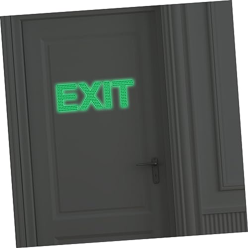 Hohopeti Exit Decal Exit Wall Decal Exit Photoluminescent Signs Stickers Safety Exit Sign Wall Sticker Exit Wall Sticker Exit Luminous Sticker Noctilucence Exit Sign Exit Sticker Green