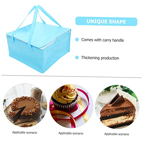 OKUMEYR Insulation Food Warmer Hand for Man Lunch for Men Reusable Grocery Carrier Women Tote Handbags Pizza Carrier Insulated Insulated Lunch Blue Aluminum