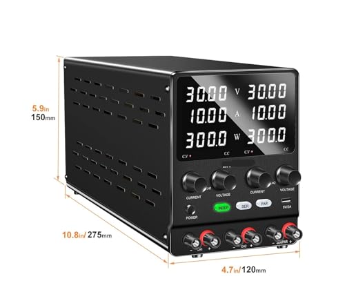 30V10A DC Dual-Channel Power Supply Adjustable Variable Multiple Output Regulated Series Parallel Connection 60V(SPS305-2KD 30V5A,110V)