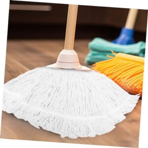 Amosfun Mop Replacement Head Mop Pads Replacement Floor Cleaning Mop Head Commercial Mop Head Wet Mop Head Refill Household Mop Pad Spins Mop Refill Floor Sweeper White Cotton Thread