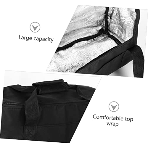 FELTECHELECTR Insulated Bag Insulated Basket Backpack Cooler Thermal Picnic Basket Food Bag Portable Lunch Cooler Bag Insulation Bag Insulated Picnic Basket Containers for Food Thermal Bag Black