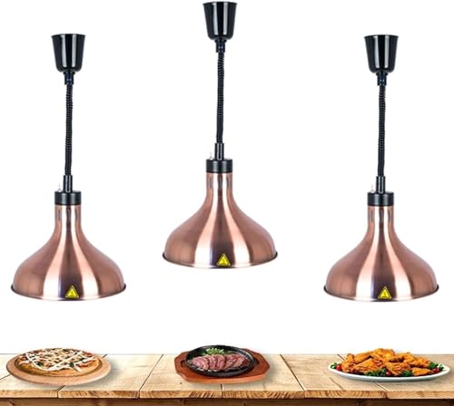 Food Heating Lamp Food Warming Lamp Food Heat Lamp Retractable Food Warmer Lamp Food Heating Hang Light Commercial Hotel Kitchen Restaurant Supplies,