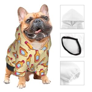 Digital Thermometer Seamless Pattern Dog Sweater Winter Pet Dog Hoodie Sweatshirts Warm Soft Dog Clothes X-Small