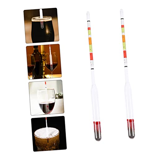 Zerodeko 2pcs Three Range Sugar Meter Wine Beer Hydrometers Beer Scales Wine Scales Measure Gauges Hydrometer Test Tool Alcohols Hydrometer Wine Hydrometer Measure Measurements Guages Glass