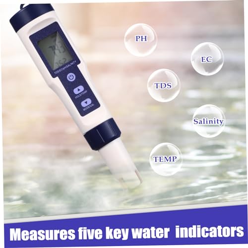 BUGUUYO Water Quality Tester Tds Meter Tds Water Tester Portable Water Tester Pool Salt Tester Salt Water Pool Testing Kit Water Ph Tester Aquarium Water Tester Pool Water Tester Plastic