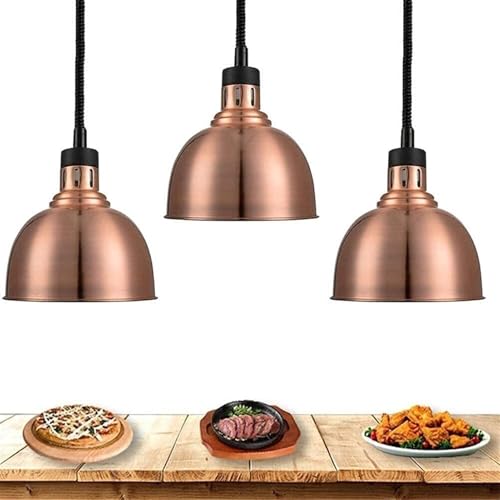 Heat Lamp Food Warmer 3-Pack Heat Lamp Food Warmer Kitchen Light Portable Food Heat Lamp with Bulb,Food Holding and Warming Equipment,