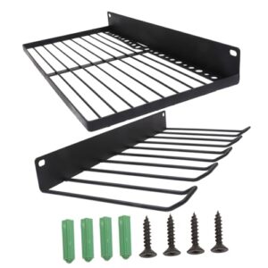 musisaly 1 set drill storage rack iron tool storage garage tool organizer power tool rack black