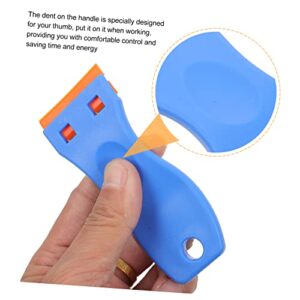 PRETYZOOM 3pcs Paint Plastic Scraper Decals Razor Blue Paint Decals Razor Stickers Plastic