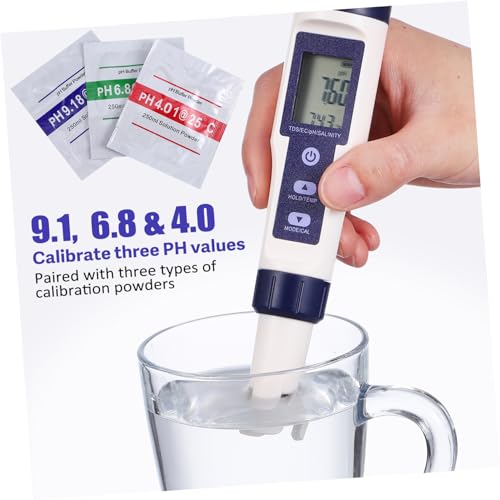 BUGUUYO Water Quality Tester Tds Meter Tds Water Tester Portable Water Tester Pool Salt Tester Salt Water Pool Testing Kit Water Ph Tester Aquarium Water Tester Pool Water Tester Plastic