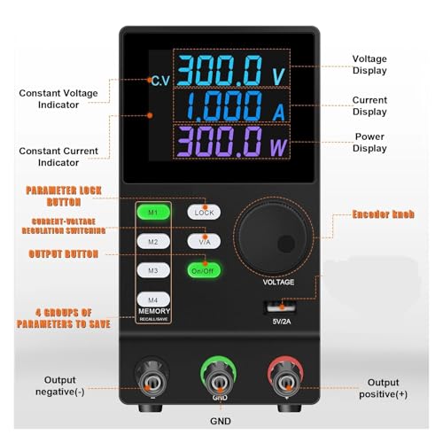 DC Power Supply 400V 1A 200V 300V Power Banks Output Switch Circuit Board Power On Test(400V1A 400W,110V)