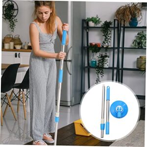 COOLHIYA Mop Pole Foot Mop Handle Mop Handles Only Mops for Floor Cleaning Mop Bucket Velda Commercial Round Mop Telescoping Broom Handle Mop Replace Handle Mob Mop Stick Rod Plastic Blue