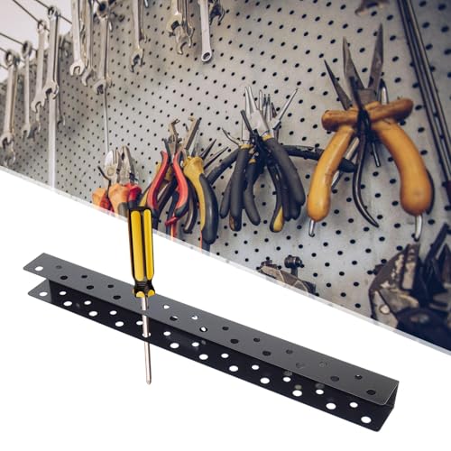 Whtkoph Screwdriver Storage Rack, Heavy Duty Metal Easy to Install Hand Tool Holder Storage Holder for Shed Garage, Small Hole