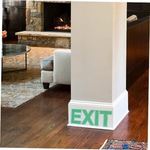 Hohopeti Exit Decal Exit Wall Decal Exit Photoluminescent Signs Stickers Safety Exit Sign Wall Sticker Exit Wall Sticker Exit Luminous Sticker Noctilucence Exit Sign Exit Sticker Green