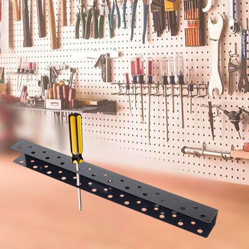 Whtkoph Screwdriver Storage Rack, Heavy Duty Metal Easy to Install Hand Tool Holder Storage Holder for Shed Garage, Small Hole