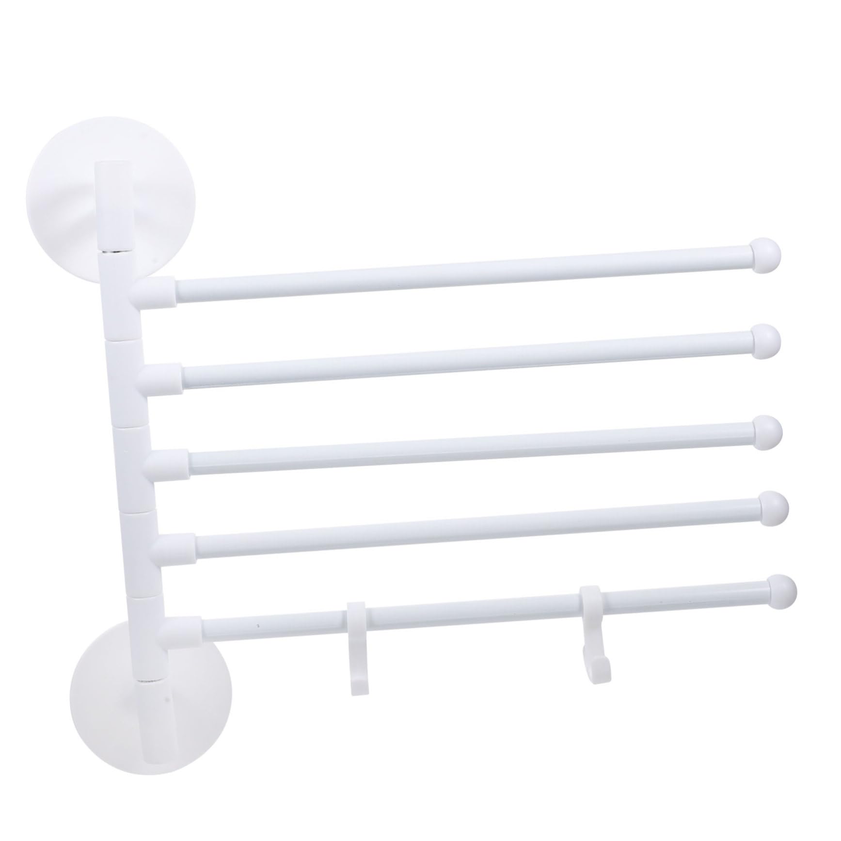 FONDOTIN 1 Set Kitchen Towel Holder Clothes Drying Rack Towels Towel Bar Coat Hangers Towel Rack Toilet Tissue Rack Towel Hanger for Bathroom Hand Towel Hanging Rack Stainless Steel White