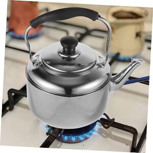 PAMINGONO Stainless Steel Kettle Tea Kettle Stainless Electric Tea Serving Pot Water Boiling Pot Stove Safe Insulated Teapot Espresso Machines for Home Coffee Espresso Maker Teakettle Silver