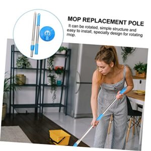 COOLHIYA Mop Pole Foot Mop Handle Mop Handles Only Mops for Floor Cleaning Mop Bucket Velda Commercial Round Mop Telescoping Broom Handle Mop Replace Handle Mob Mop Stick Rod Plastic Blue