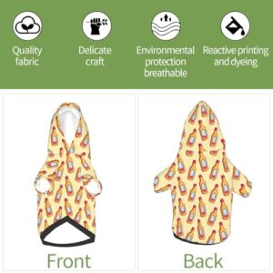 Digital Thermometer Seamless Pattern Dog Sweater Winter Pet Dog Hoodie Sweatshirts Warm Soft Dog Clothes X-Small