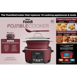 Ninja Foodi 8.5qt Multi-Cooker, 6-in-1 Versatile Cooking, Sear, Saute, Slow Cook, Steam, Bake, Braise, Triple Fusion Heat Technology, Oven Safe, Nonstick Pot, 500°F Maximum Temperature (Cherry Tartte)