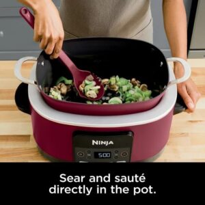 Ninja Foodi 8.5qt Multi-Cooker, 6-in-1 Versatile Cooking, Sear, Saute, Slow Cook, Steam, Bake, Braise, Triple Fusion Heat Technology, Oven Safe, Nonstick Pot, 500°F Maximum Temperature (Cherry Tartte)